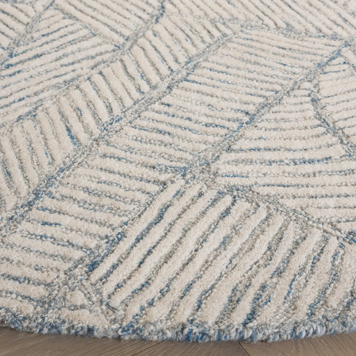 Safavieh Ebony 6'-0" x 6'-0" Rug in Blue / Ivory