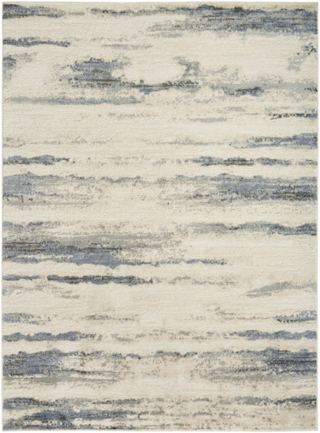 Nourison Serenity Home SRH12 Blue Multicolor Contemporary Area Rugs