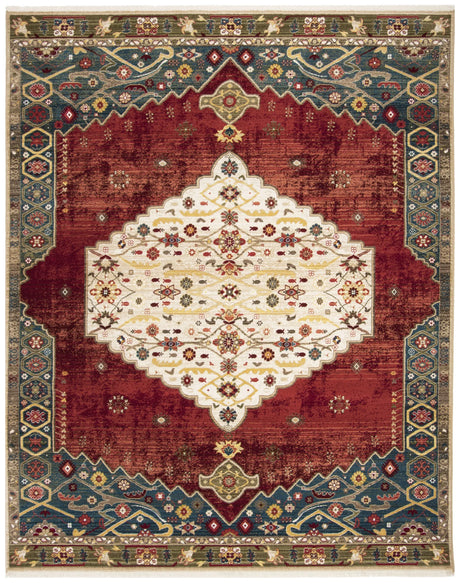 Safavieh Kashan 8'-0" x 10'-0" Rug in Ivory / Blue