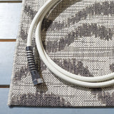 Safavieh Courtyard 4'-0" x 5'-7" Rug in Grey / Black