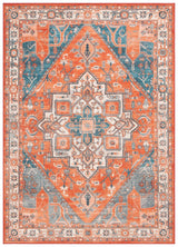 Safavieh Journey 4'-4" x 6'-4" Rug in Rust / Blue Ivory