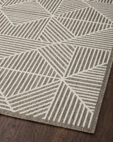 Loloi Rainier Rai-03 Natural/Ivory Rug - angled corner on wood