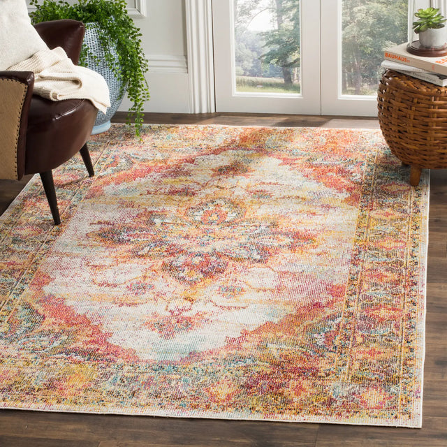 Safavieh Crystal 5'-0" x 8'-0" Rug in Cream / Rose