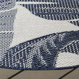 Safavieh Beach House 6'-7" x 6'-7" Rug in Navy / Ivory