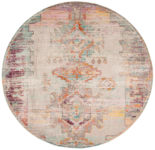 Safavieh Crystal 5'-0" x 5'-0" Rug in Light Grey / Purple