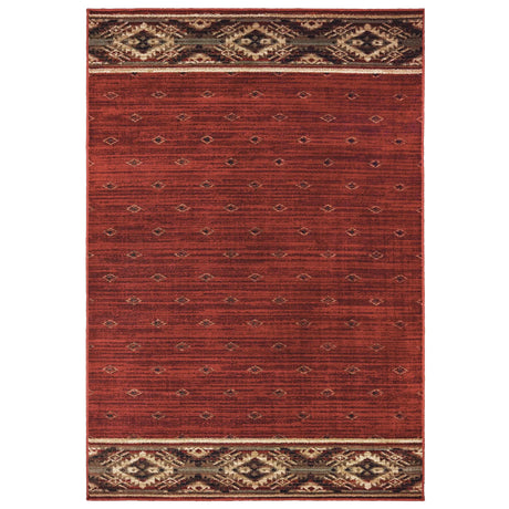 Oriental Weavers Sphinx Woodlands 9652C Red / Gold Rugs - main flat
