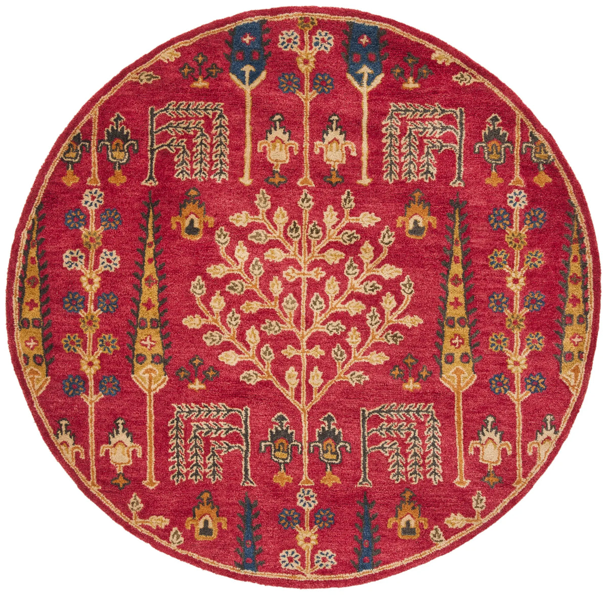 Safavieh Heritage 6'-0" x 6'-0" Rug in Red / Multi