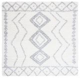 Safavieh Parma Shag 6'-7" x 6'-7" Rug in Ivory / Grey