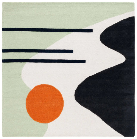 Safavieh Rodeo Drive 6'-0" x 6'-0" Rug in Green / Black