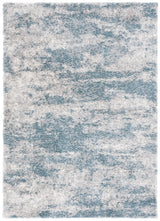 Safavieh Berber Shag 4'-5" x 6'-5" Rug in Ivory / Blue