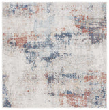 Safavieh Phoenix 500 6'-7" x 6'-7" Rug in Ivory / Blue Rust