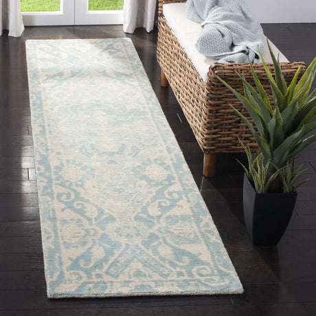 Safavieh Restoration Vintage 2'-3" x 8'-0" Rug in Light Blue / Ivory