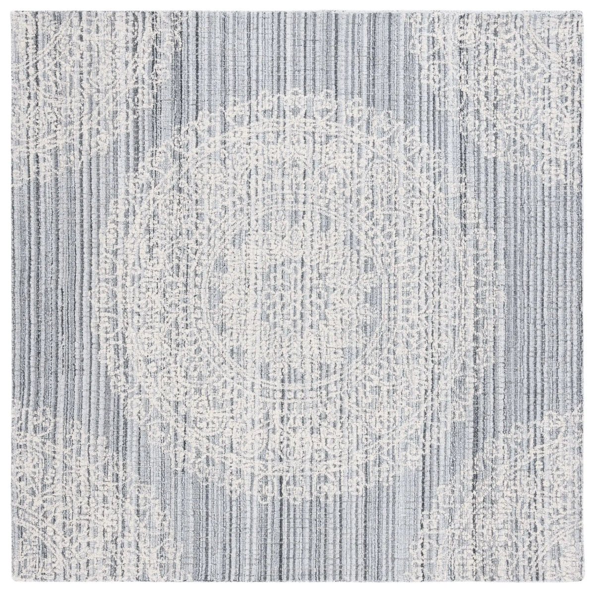 Safavieh Ebony 6'-0" x 6'-0" Rug in Grey / Ivory