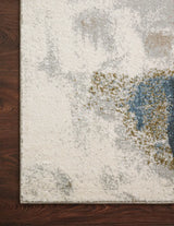Loloi Spirit Spi-05 Stone/Multi Rugs - corner on wood