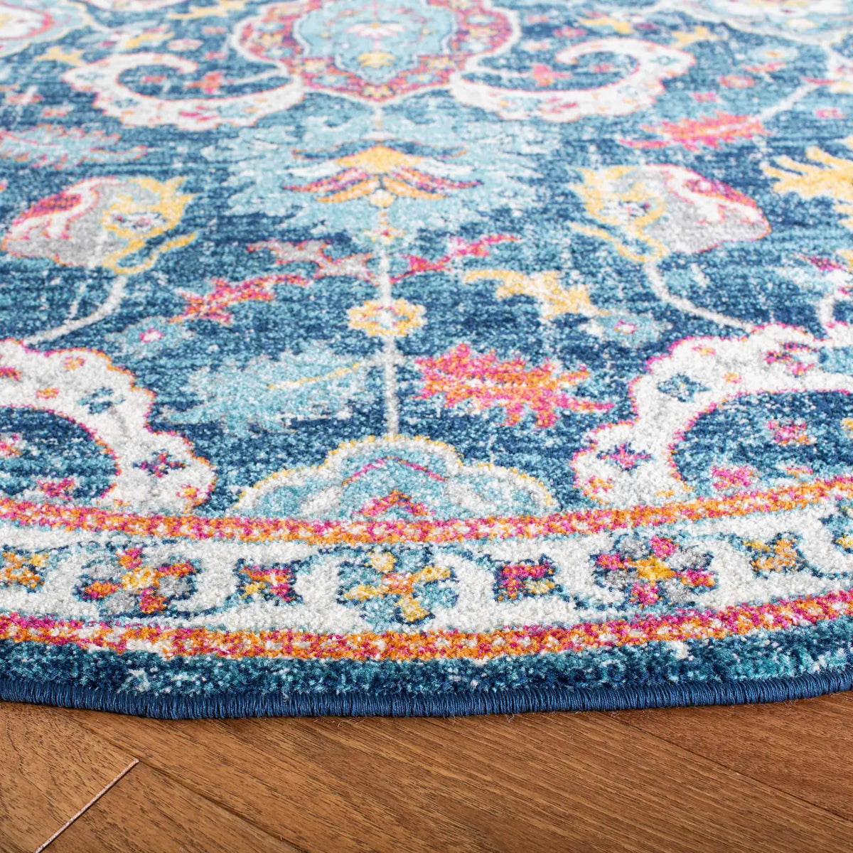 Safavieh Evoke 6'-7" x 6'-7" Rug in Navy / Fuchsia