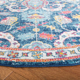 Safavieh Evoke 6'-7" x 6'-7" Rug in Navy / Fuchsia