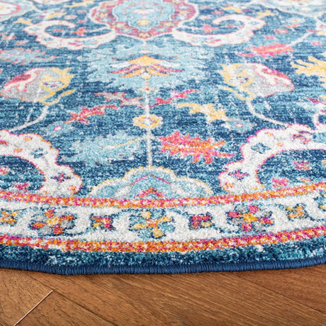 Safavieh Evoke 6'-7" x 6'-7" Rug in Navy / Fuchsia