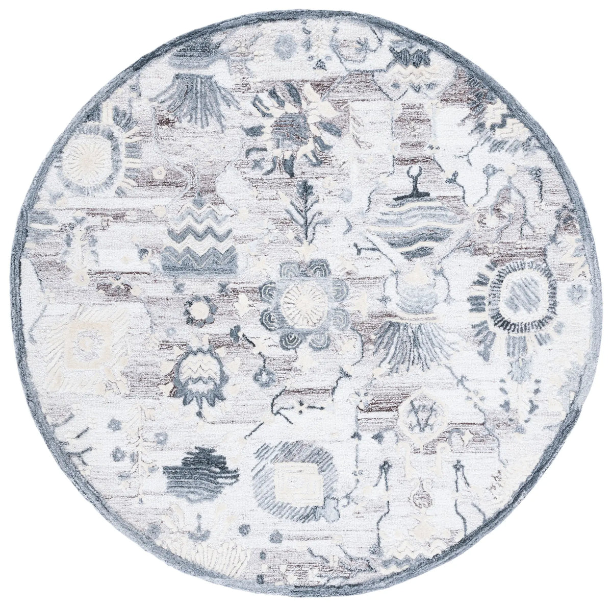 Safavieh Glamour 6'-0" x 6'-0" Rug in Light Brown / Grey