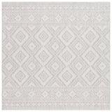 Safavieh Courtyard 6'-7" x 6'-7" Rug in Ivory / Light Grey