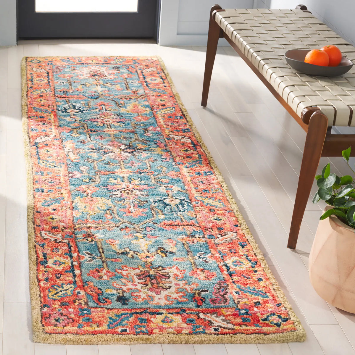Safavieh Blossom 2'-3" x 8'-0" Rug in Blue / Rust