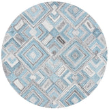 Safavieh Abstract 6'-0" x 6'-0" Rug in Grey / Turquoise