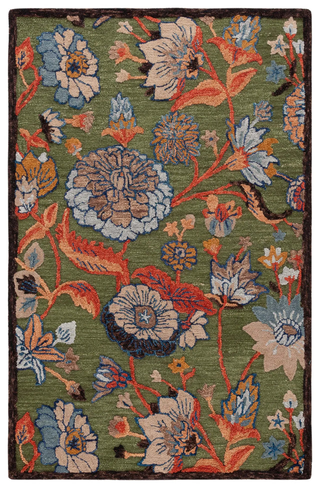 Safavieh Jardin 4'-0" x 6'-0" Rug in Green / Blue