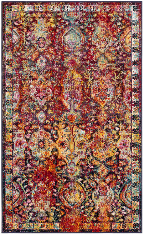 Safavieh Crystal 3'-0" x 5'-0" Rug in Navy / Orange