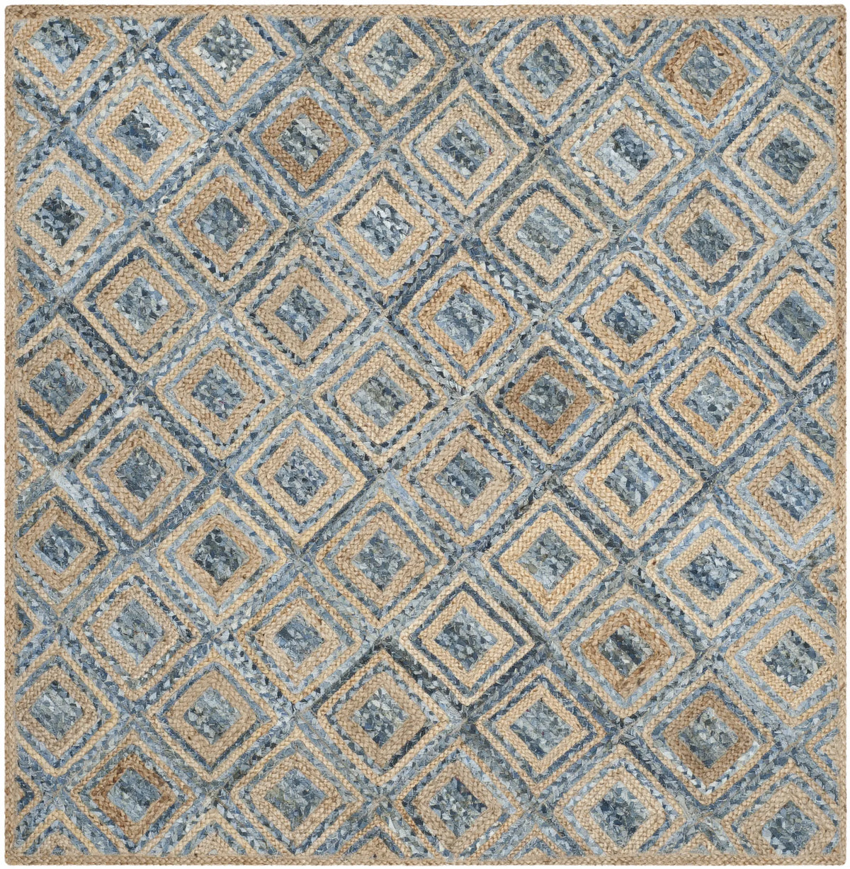 Safavieh Cape Cod 6'-0" x 6'-0" Rug in Natural / Blue