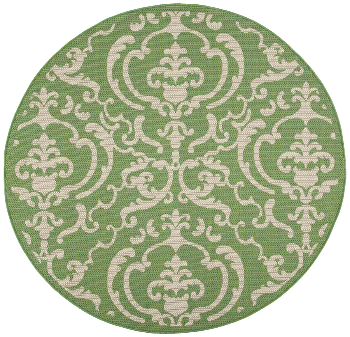 Safavieh Courtyard 6'-7" x 6'-7" Rug in Olive / Natural