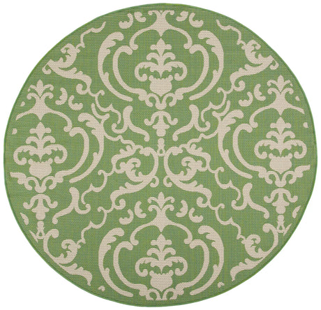 Safavieh Courtyard 6'-7" x 6'-7" Rug in Olive / Natural