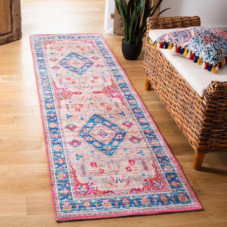 Safavieh Saffron 2'-3" x 8'-0" Rug in Rust / Ivory