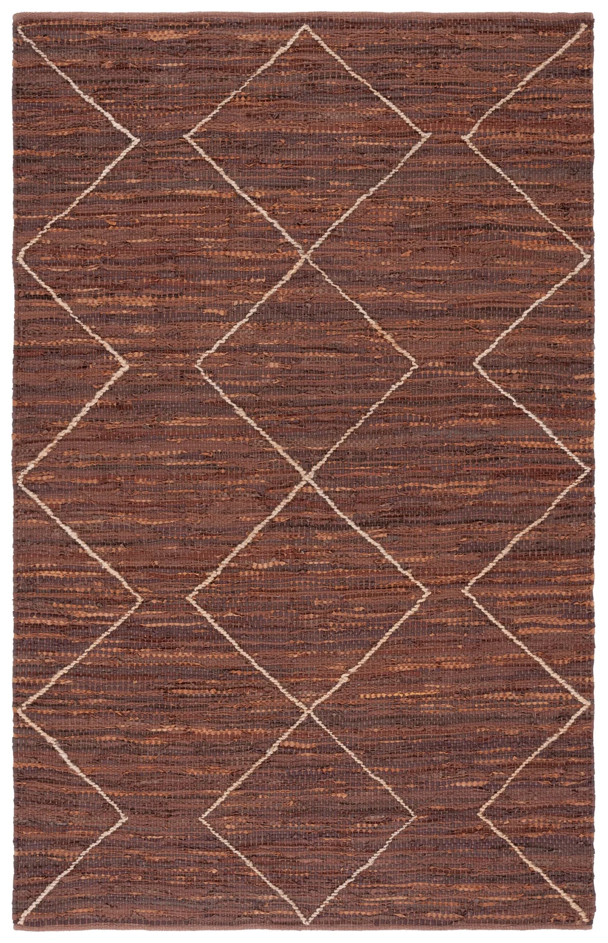 Safavieh Vintage Leather 4'-0" x 6'-0" Rug in Brown / Natural