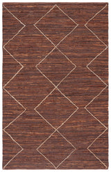 Safavieh Vintage Leather 4'-0" x 6'-0" Rug in Brown / Natural