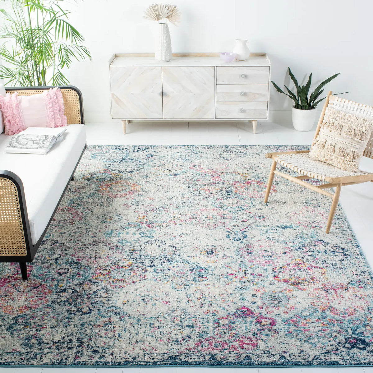 Safavieh Madison 10'-0" x 14'-0" Rug in Navy / Teal