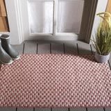 Safavieh Courtyard 2'-0" x 3'-7" Rug in Rust / Light Grey