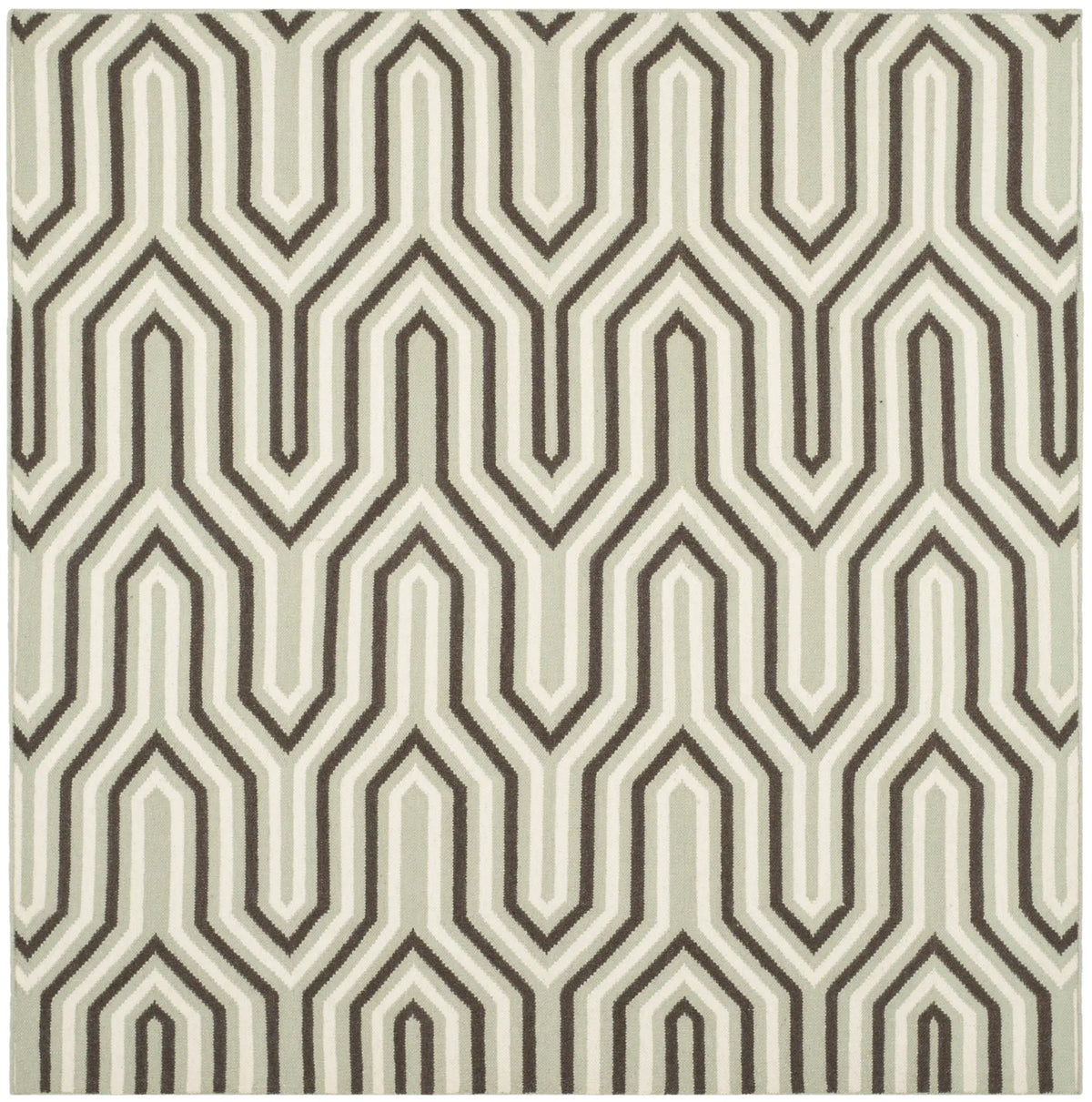 Safavieh Dhurries 6'-0" x 6'-0" Rug in Grey / Multi