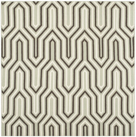 Safavieh Dhurries 6'-0" x 6'-0" Rug in Grey / Multi