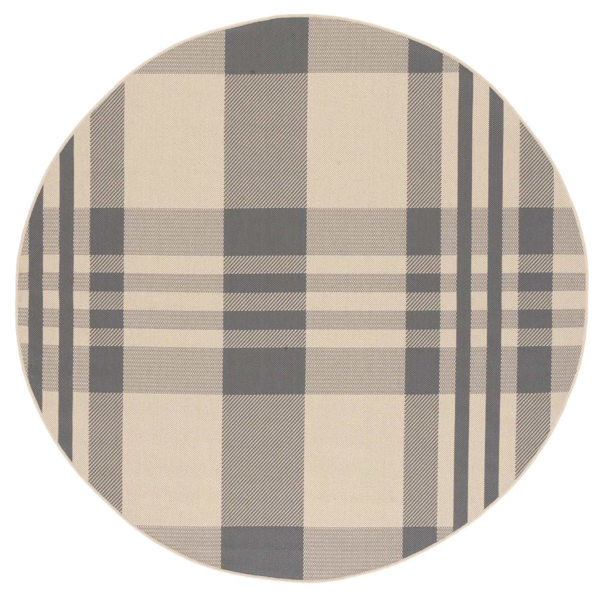 Safavieh Courtyard 6'-7" x 6'-7" Rug in Grey / Bone