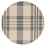Safavieh Courtyard 6'-7" x 6'-7" Rug in Grey / Bone