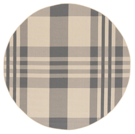 Safavieh Courtyard 6'-7" x 6'-7" Rug in Grey / Bone