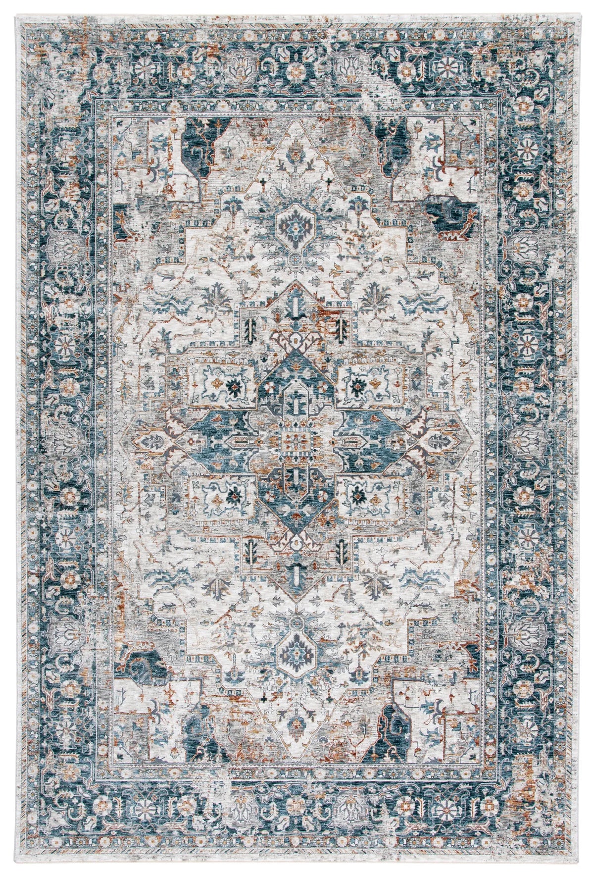 Safavieh Dream 4'-0" x 6'-0" Rug in Ivory / Light Blue