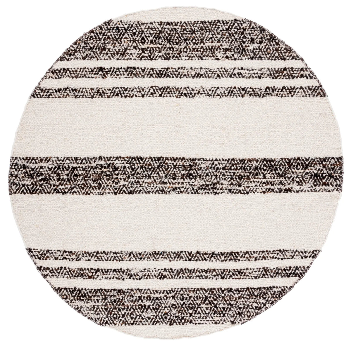 Safavieh Natura 6'-0" x 6'-0" Rug in Black / Ivory
