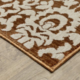Oriental Weavers Sphinx Intrigue Int02 Rust/ Ivory Rug - corner detail