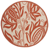 Safavieh Courtyard 6'-7" x 6'-7" Rug in Natural / Terra