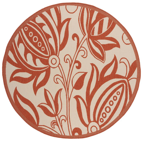 Safavieh Courtyard 6'-7" x 6'-7" Rug in Natural / Terra