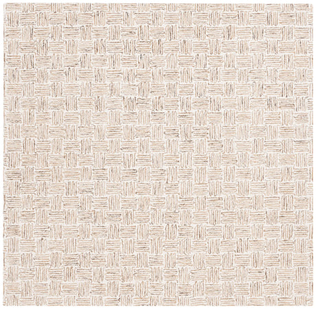 Safavieh Micro-Loop 5'-0" x 5'-0" Rug in Taupe / Ivory