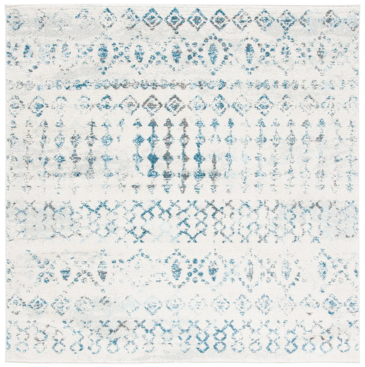 Safavieh Tulum 6'-7" x 6'-7" Rug in Ivory / Turquoise