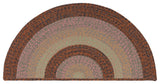 Safavieh Braided 2'-0" x 4'-0" Rug in Dark Brown / Light Green