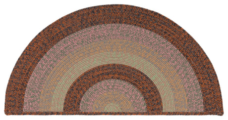 Safavieh Braided 2'-0" x 4'-0" Rug in Dark Brown / Light Green