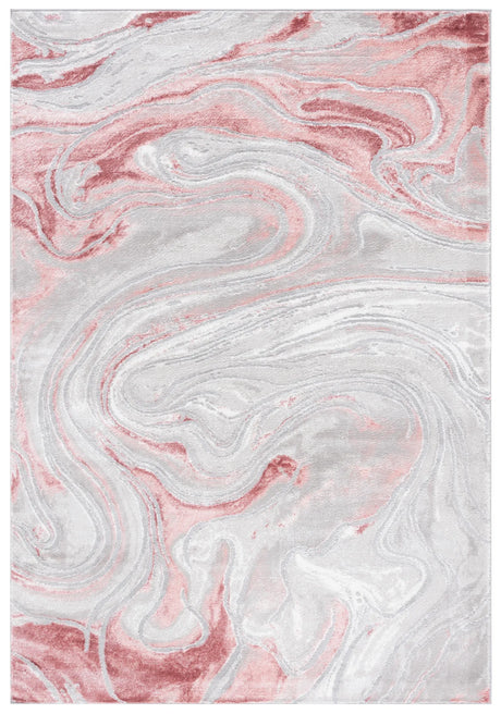 Safavieh Meadow 500 4'-0" x 6'-0" Rug in Light Grey / Pink